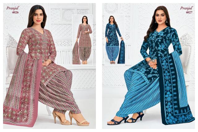 Pranjul priyanshi vol 40 wholesale cotton dress material in kolkata